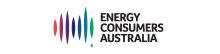 Energy Consumers Australia logo with a multicolored waveform icon beside the name