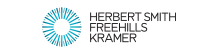 Herbert Smith Freehills Kramer logo with a blue circular sunburst emblem on the left and the firm names to the right.