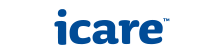 icare logo in blue bold type